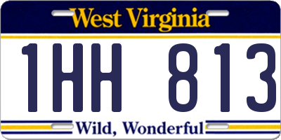 WV license plate 1HH813