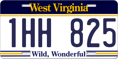 WV license plate 1HH825