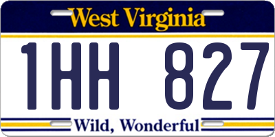 WV license plate 1HH827