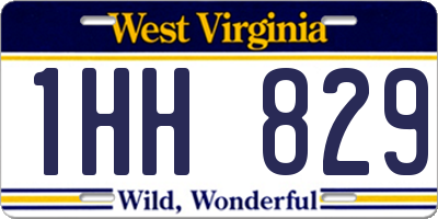 WV license plate 1HH829
