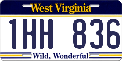 WV license plate 1HH836