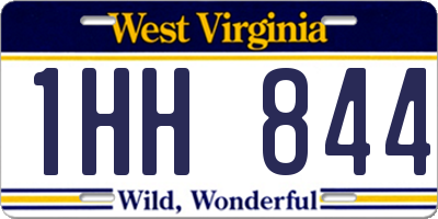 WV license plate 1HH844