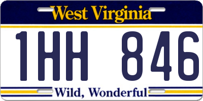 WV license plate 1HH846