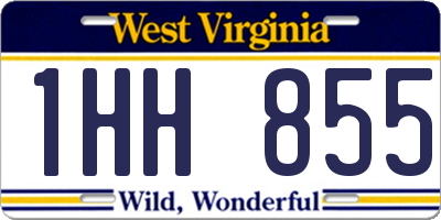 WV license plate 1HH855