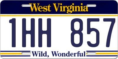 WV license plate 1HH857