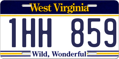 WV license plate 1HH859