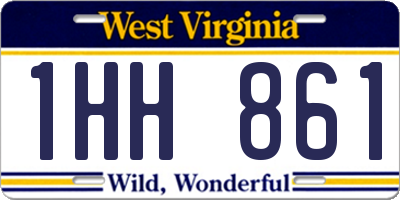 WV license plate 1HH861