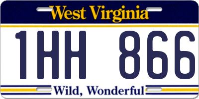 WV license plate 1HH866