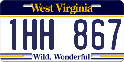 WV license plate 1HH867