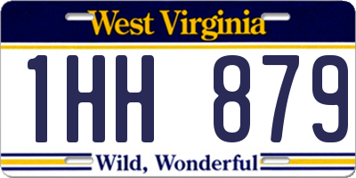 WV license plate 1HH879