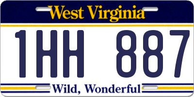 WV license plate 1HH887