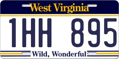 WV license plate 1HH895