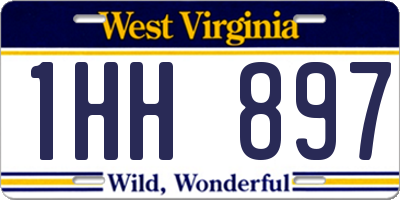 WV license plate 1HH897