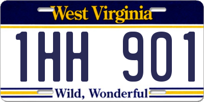 WV license plate 1HH901