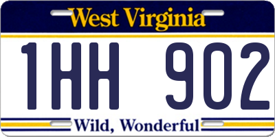 WV license plate 1HH902