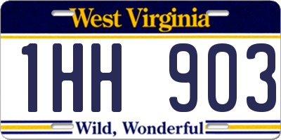 WV license plate 1HH903