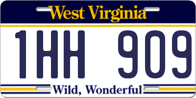 WV license plate 1HH909