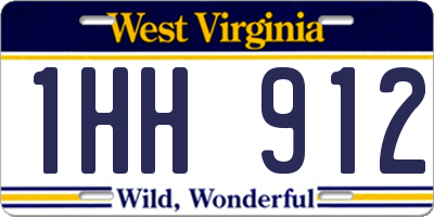 WV license plate 1HH912