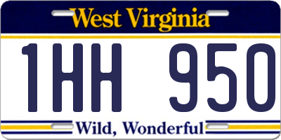 WV license plate 1HH950