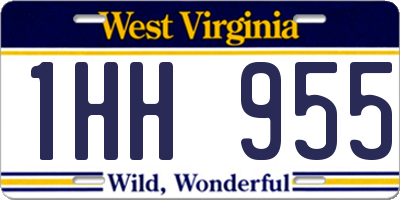 WV license plate 1HH955
