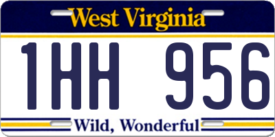 WV license plate 1HH956