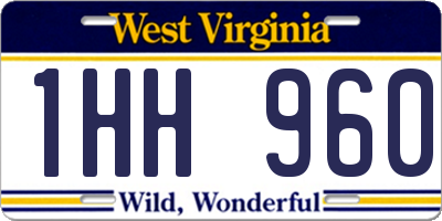 WV license plate 1HH960