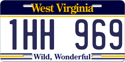 WV license plate 1HH969