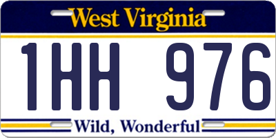 WV license plate 1HH976