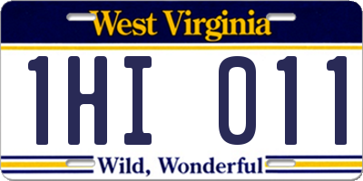 WV license plate 1HI011