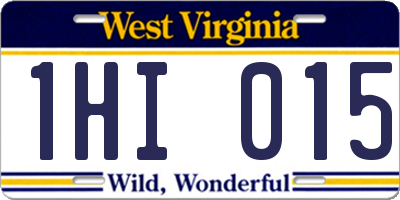 WV license plate 1HI015