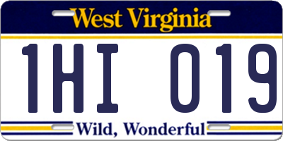 WV license plate 1HI019