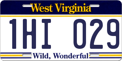 WV license plate 1HI029