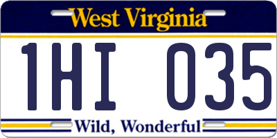 WV license plate 1HI035