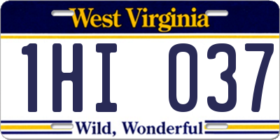 WV license plate 1HI037