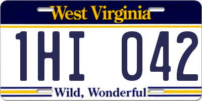 WV license plate 1HI042