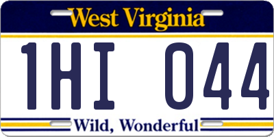 WV license plate 1HI044