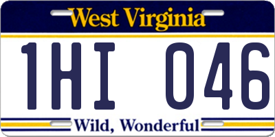WV license plate 1HI046