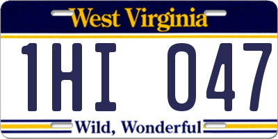 WV license plate 1HI047