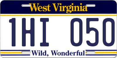 WV license plate 1HI050