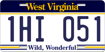 WV license plate 1HI051