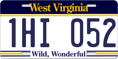 WV license plate 1HI052