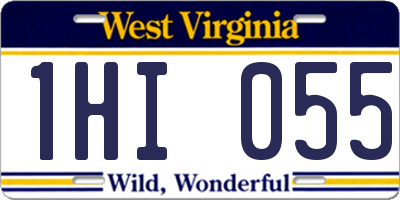 WV license plate 1HI055