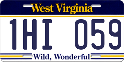 WV license plate 1HI059