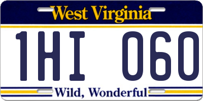 WV license plate 1HI060