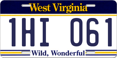 WV license plate 1HI061