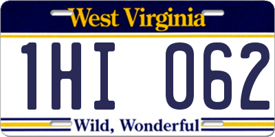 WV license plate 1HI062