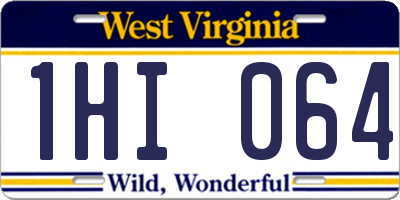 WV license plate 1HI064