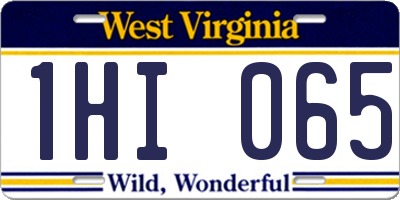 WV license plate 1HI065