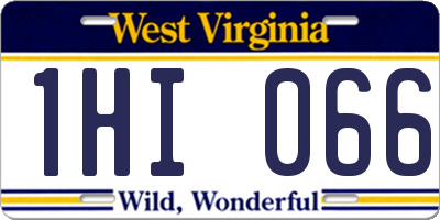 WV license plate 1HI066