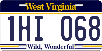 WV license plate 1HI068